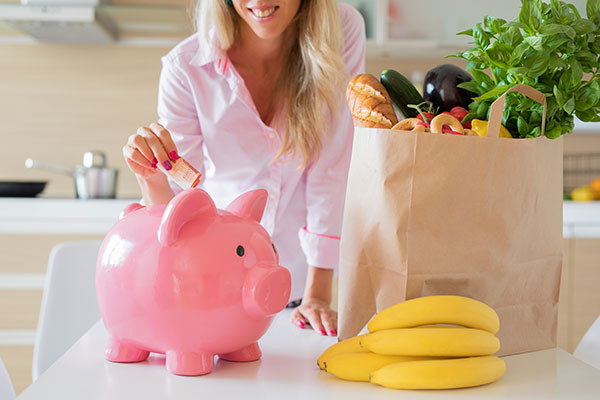 Groceries and Piggy Bank